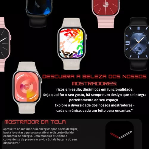 Smartwatch HW9 Pro2 Com 7 Pulseira + Case de proteção. Lançamento 2024 Com chat Gpt Novo